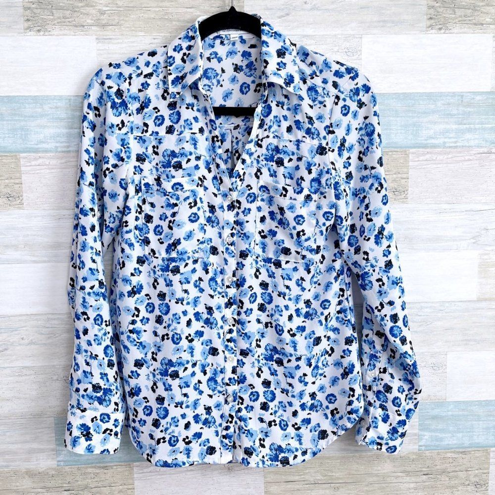 EXPRESS The Portofino Shirt Floral Womens XS